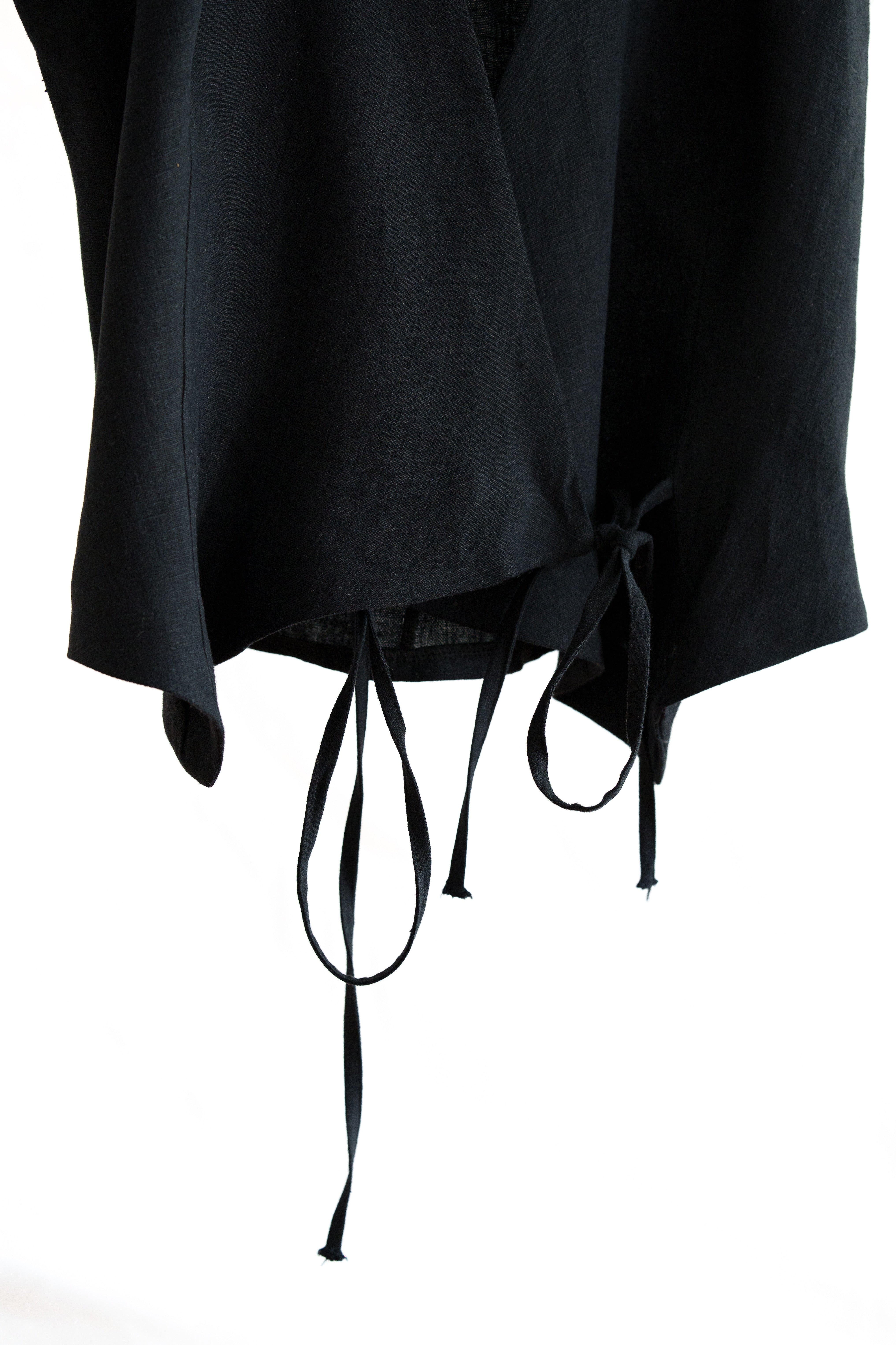 Linen Vest Black