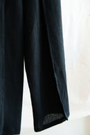 Linen Wrap Pant Black