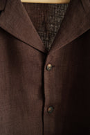 Linen Shirt Dark Brown
