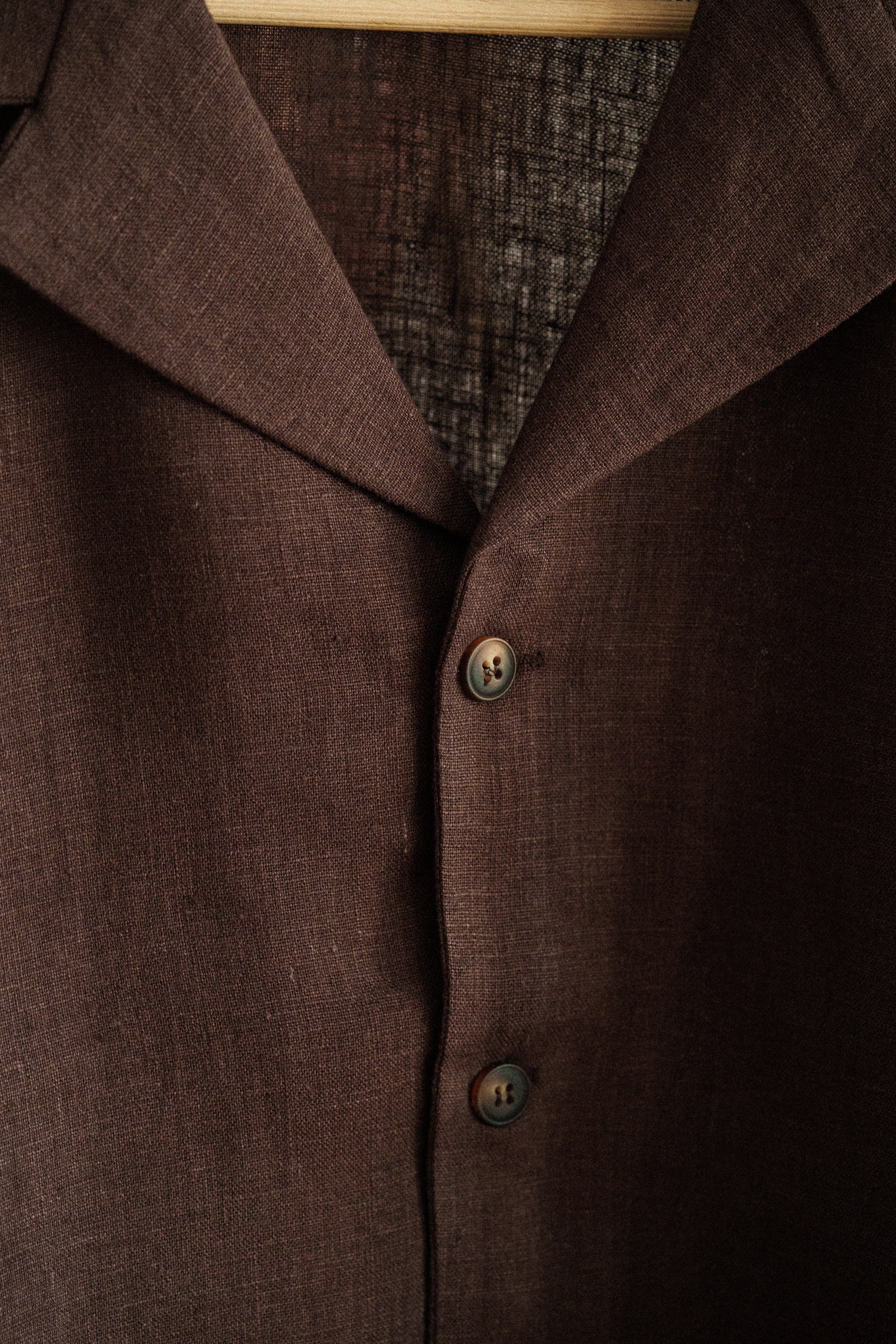 Linen Shirt Dark Brown
