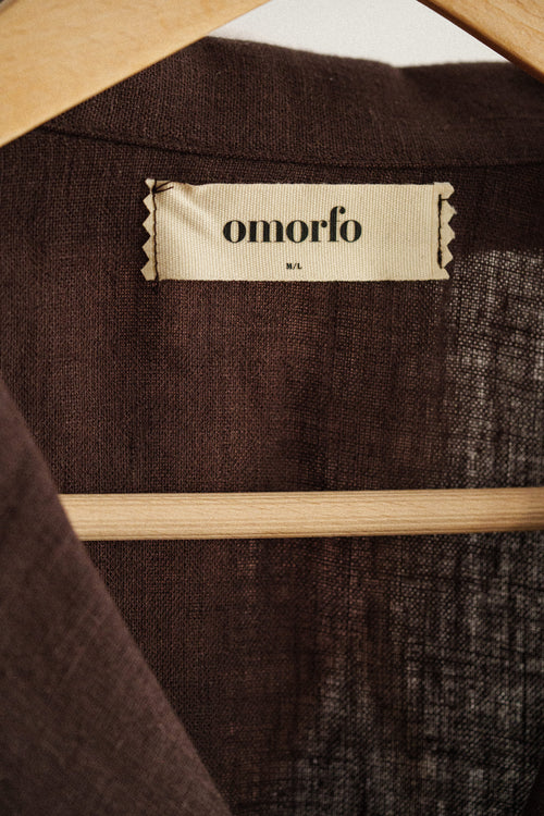 Linen Shirt Dark Brown