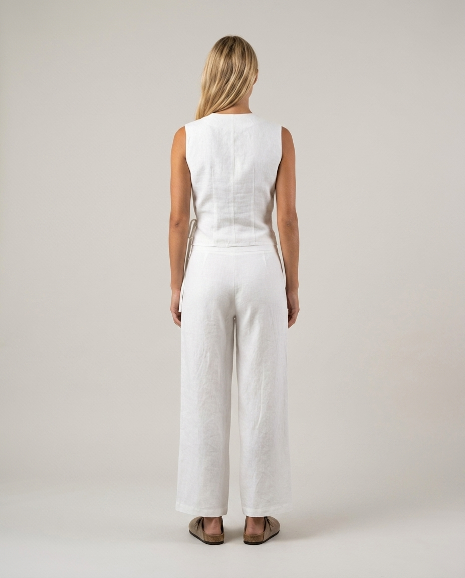 Linen Vest Off-White