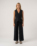 Linen Vest Black