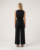 Linen Vest Black