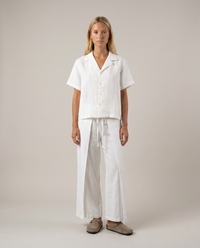 Linen Wrap Pant Off-White