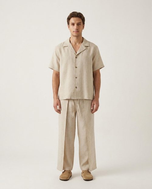 Linen Wrap Pant Natural