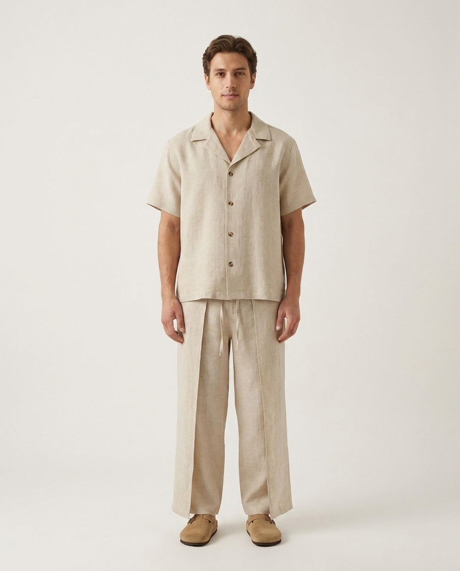 Linen Wrap Pant Natural