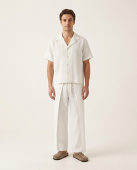 Linen Wrap Pant Off-White