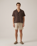 Linen Shirt Dark Brown