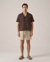 Linen Shirt Dark Brown