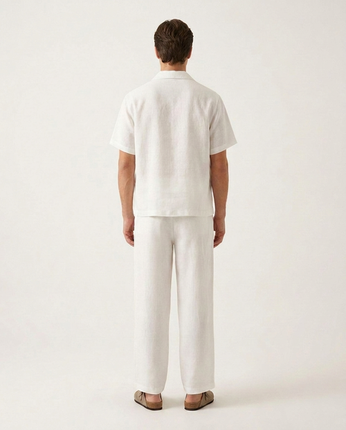 Linen Wrap Pant Off-White