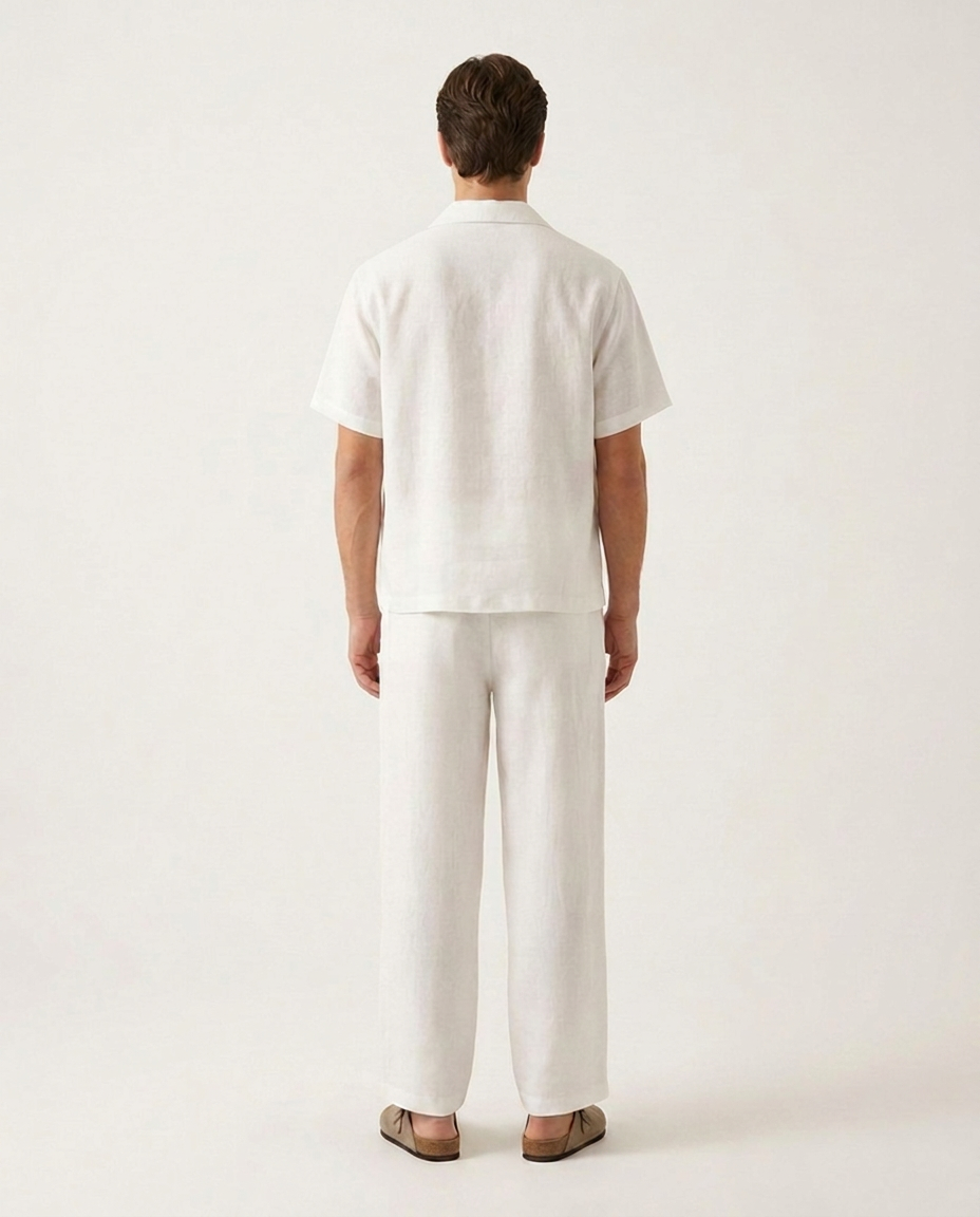 Linen Wrap Pant Off-White