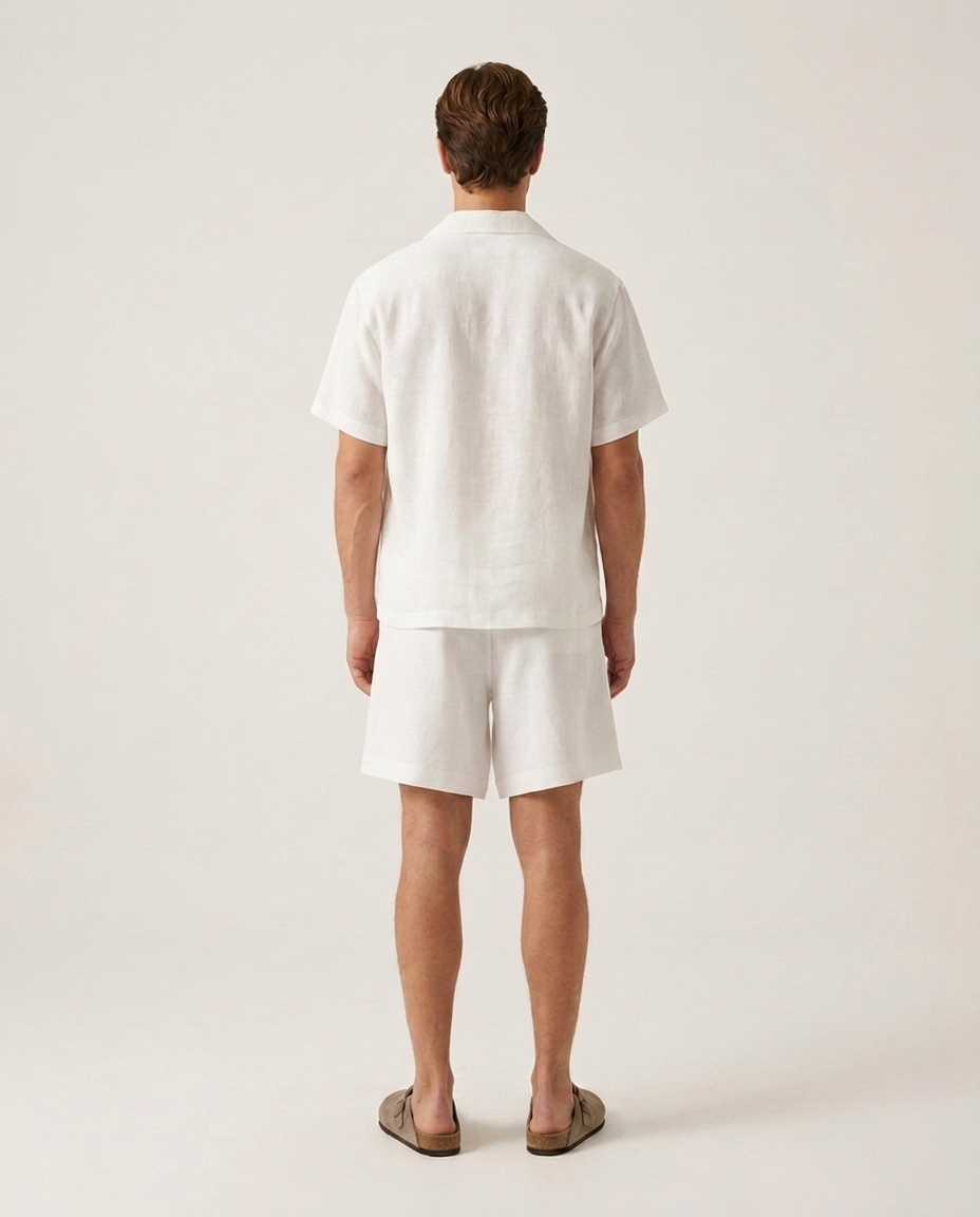 Linen Wrap Short Off-White